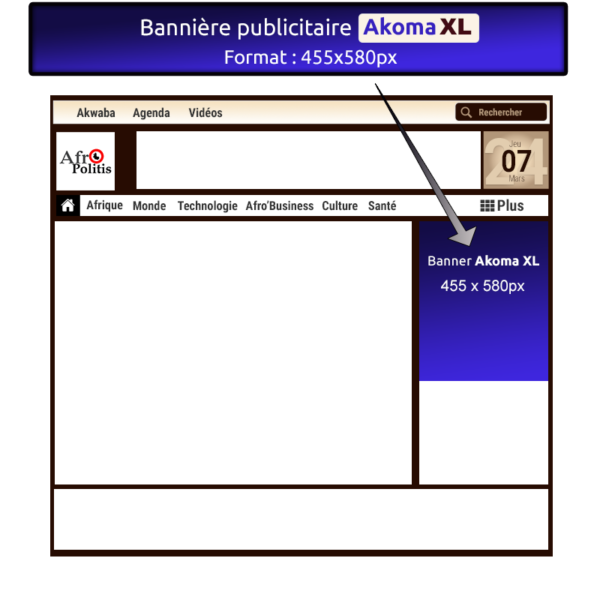 Bannière Akoma® XL - 455x580px