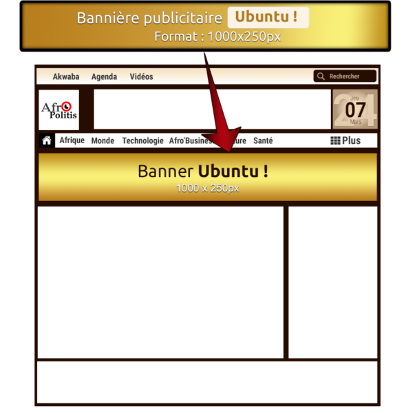 Bannière Ubuntu !® - 1000x250px